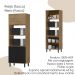 Torre Quente MDF 3 Portas 80 cm Tosc TT001 Freijo Nero MXM
