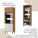 Torre Quente MDF 3 Portas 80 cm Tosc TT001 Freijo Off White MXM