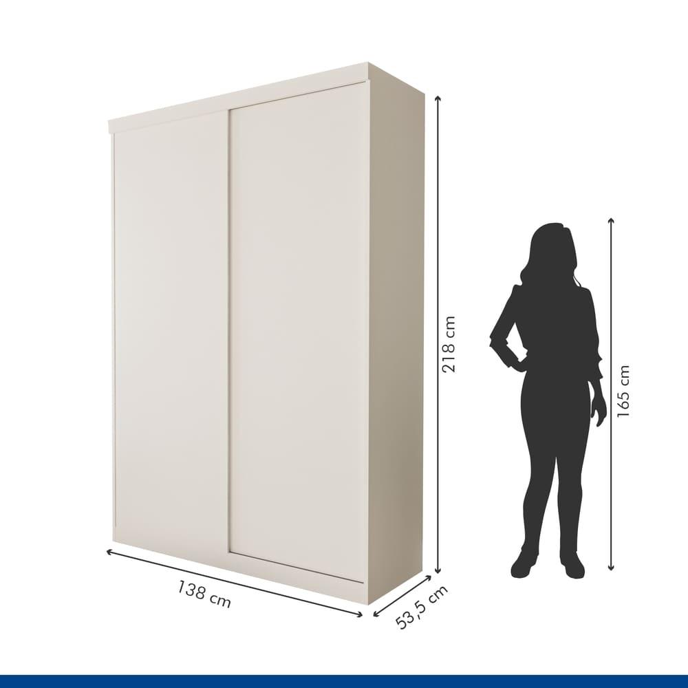 Guarda Roupa 2 Portas de Correr 2 Gavetas Salvador Minastex Branco