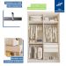 Guarda Roupa 2 Portas de Correr 2 Gavetas Salvador Minastex Branco