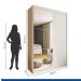 Guarda Roupa 2 Portas de Correr com Espelho 2 Gavetas Cléo Minastex Branco