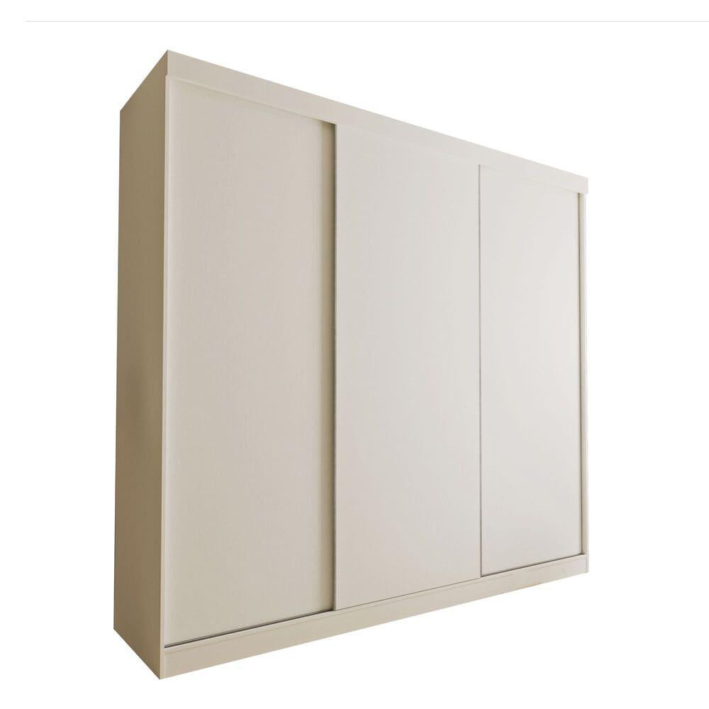 Guarda Roupa 3 Portas de Correr 4 Gavetas Cronos Minastex Branco