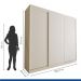 Guarda Roupa 3 Portas de Correr 4 Gavetas Cronos Minastex Branco