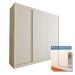 Guarda Roupa 3 Portas de Correr 4 Gavetas Cronos Minastex Branco