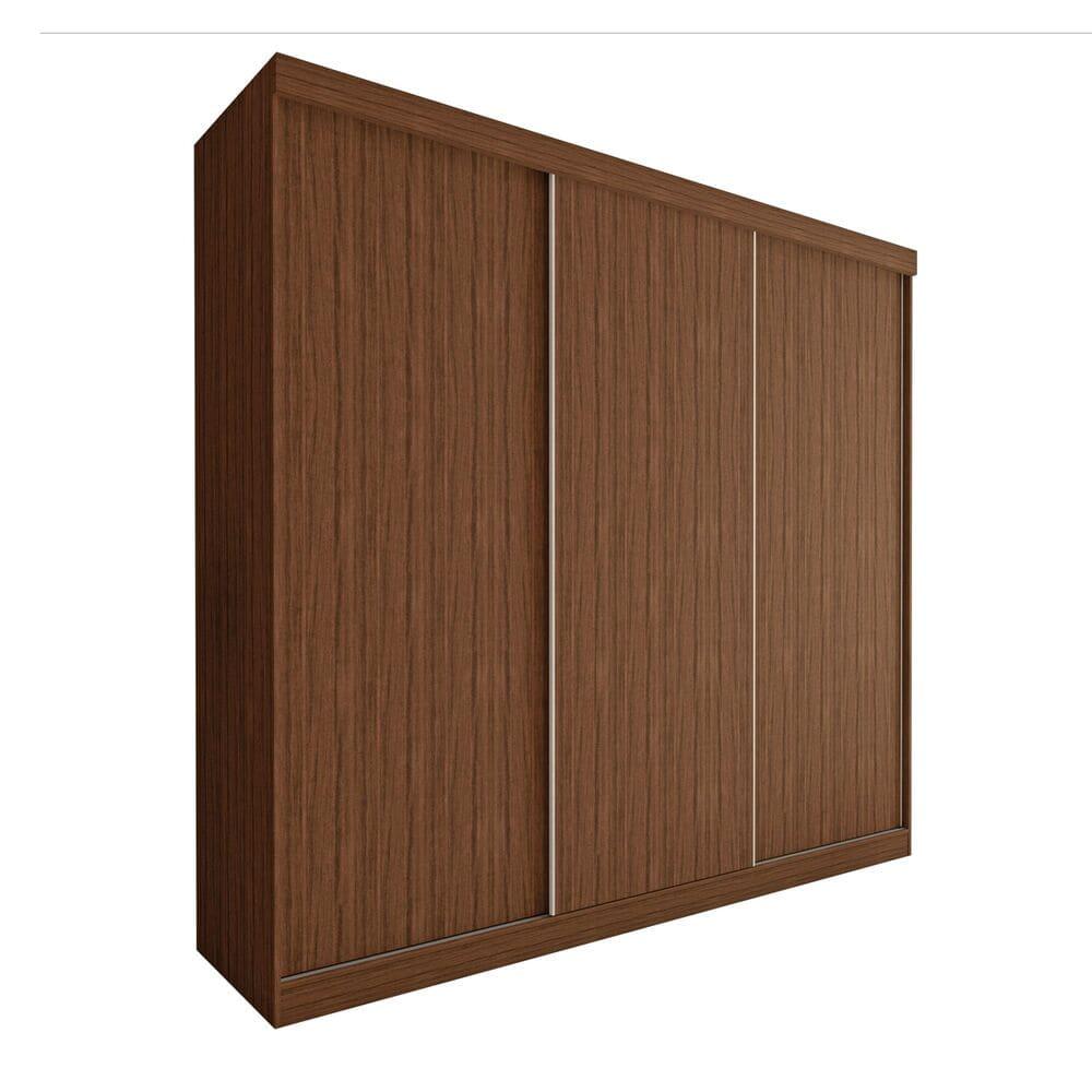 Guarda Roupa 3 Portas de Correr 4 Gavetas Cronos Minastex Freijó