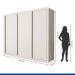 Guarda Roupa 3 Portas de Correr 6 Gavetas Nápoli Minastex Branco
