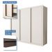 Guarda Roupa 3 Portas de Correr 6 Gavetas Nápoli Minastex Branco