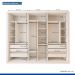 Guarda Roupa 3 Portas de Correr 6 Gavetas Nápoli Minastex Branco
