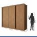Guarda Roupa 3 Portas de Correr 6 Gavetas Nápoli Minastex Carvalho