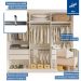 Guarda Roupa 3 Portas de Correr Todo Espelhado 4 Gavetas Isabela Minastex Branco