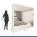Guarda Roupa 3 Portas de Correr Todo Espelhado 4 Gavetas Rennes Minastex Branco