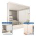 Guarda Roupa 3 Portas de Correr Todo Espelhado 4 Gavetas Rennes Minastex Branco