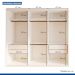 Guarda Roupa 3 Portas de Correr Todo Espelhado 4 Gavetas Rennes Minastex Branco