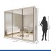 Guarda Roupa 3 Portas de Correr Todo Espelhado 6 Gavetas Ravena Minastex Branco