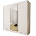 Guarda Roupa 3 Portas de Correr com Espelho Central 4 Gavetas Evidence Minastex Branco