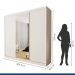 Guarda Roupa 3 Portas de Correr com Espelho Central 4 Gavetas Evidence Minastex Branco