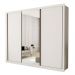 Guarda Roupa 3 Portas de Correr com Espelho Central 6 Gavetas Nápoli Minastex Branco