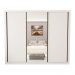 Guarda Roupa 3 Portas de Correr com Espelho Central 6 Gavetas Nápoli Minastex Branco