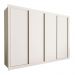 Guarda Roupa 4 Portas de Correr 4 Gavetas Nápoli Minastex Branco