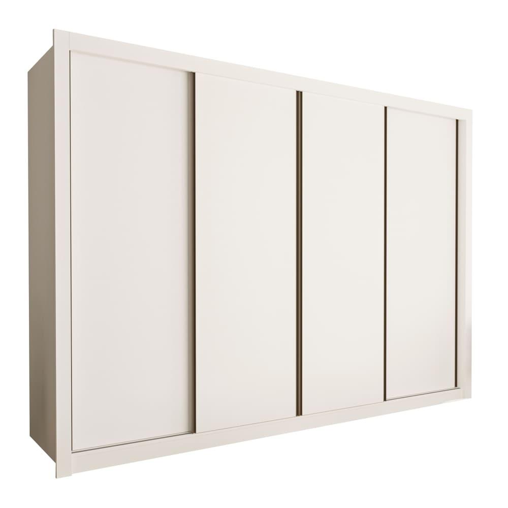 Guarda Roupa 4 Portas de Correr 4 Gavetas Nápoli Minastex Branco