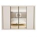 Guarda Roupa 4 Portas de Correr com Espelhos 4 Gavetas Firenze Minastex Branco