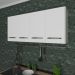 Armário Aéreo Suspenso 4 Portas 118 cm Modulado Cozinha Multiuso Escritório Madeira Luna Branco