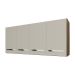 Armário Aéreo Suspenso 4 Portas 118 cm Modulado Cozinha Multiuso Escritório Madeira Luna Savana Off White 