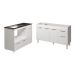 Armário Camila Cozinha Gabinete de Pia 140 cm e Balcão para Cooktop 4 Bocas e Forno ou Microondas Alana Branco 