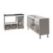 Armário Camila Cozinha Gabinete de Pia 140 cm e Balcão para Cooktop 4 Bocas e Forno ou Microondas Alana Branco 