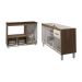Armário Camila Cozinha Gabinete de Pia 140 cm e Balcão para Cooktop 4 Bocas e Forno ou Microondas Alana Savana Off White 