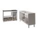 Armário Camila Cozinha Gabinete de Pia 140 cm e Balcão para Cooktop 5 Bocas e Forno ou Microondas Alana Branco 