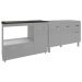 Armário Cozinha Balcão Gabinete de Pia 120 cm Bruna e Balcão Alana para Fogão Cooktop 5 Bocas e Forno Branco 