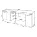 Armário Cozinha Balcão Gabinete de Pia 120 cm Bruna e Balcão Lilian para Microondas e Forno Elétrico Savana Off White 
