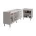 Armário Cozinha Balcão Gabinete de Pia 160 cm Estela e Balcão Jane para Microondas ou Forno Elétrico Branco 