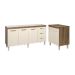 Armário Cozinha Balcão Gabinete de Pia 160 cm Estela e Balcão Jane para Microondas ou Forno Elétrico Savana Off White 