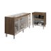 Armário Cozinha Balcão Gabinete de Pia 160 cm Estela e Balcão Jane para Microondas ou Forno Elétrico Savana Off White 