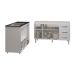 Armário Cozinha Carine Gabinete de Pia 140 cm e Balcão Alana para Cooktop 5 Bocas e Forno ou Microondas Branco 