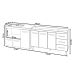Armário Cozinha Carine Gabinete de Pia 140 cm e Balcão Alana para Cooktop 5 Bocas e Forno ou Microondas Branco 