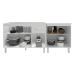 Armário Cozinha Gabinete Pia de 120 cm Aline e Balcão Jane para Forno Elétrico ou Microondas Branco 