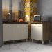 Armário Cozinha Gabinete Pia de 120 cm Aline e Balcão Jane para Forno Elétrico ou Microondas Savana Off White 