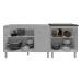 Armário Cozinha Gabinete Pia de 120 cm Bruna e Balcão Fran para Cooktop 5 Bocas Branco 