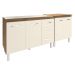 Armário Cozinha Gabinete Pia de 120 cm Bruna e Balcão Jane para Forno Elétrico ou Microondas Savana Off White 