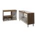 Balcão Armário Camila Cozinha Gabinete de Pia 140 cm e Balcão para Forno Elétrico e Microondas Lilian Savana Off White 