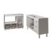 Balcão Armário Cozinha Carine Gabinete de Pia 140 cm e Balcão Lilian para Forno Elétrico e Microondas Branco 