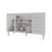 Balcão Armário Cozinha Gabinete Pia de 140 cm Carine com 3 Portas e 3 Gavetas Branco 