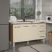 Balcão Armário Cozinha Gabinete Pia de 140 cm Carine com 3 Portas e 3 Gavetas Savana Off White 