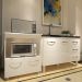 Balcão Armário Cozinha Gabinete de Pia 120 cm Bruna e Balcão para Microondas e Forno Elétrico Amanda Branco 