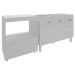 Balcão Armário Cozinha Gabinete de Pia 120 cm Bruna e Balcão para Microondas e Forno Elétrico Amanda Branco 