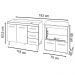 Balcão Armário Cozinha Gabinete de Pia 120 cm Bruna e Balcão para Microondas e Forno Elétrico Amanda Branco 