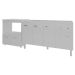 Balcão Armário Cozinha Gabinete de Pia 140 cm Camila e Balcão Amanda Para Microondas e Forno Elétrico Branco 